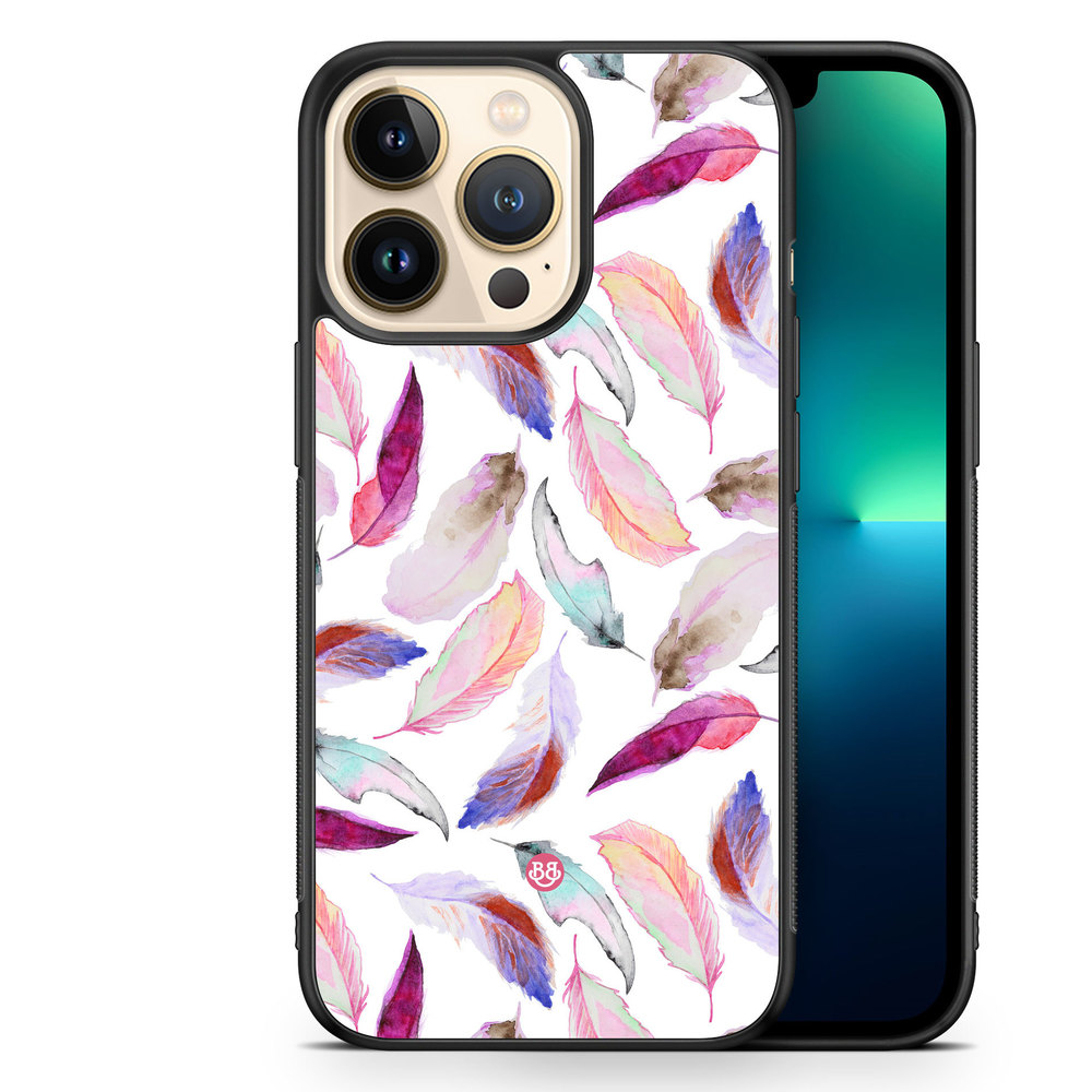 iPhone 13 Pro Case - Watercolor Feathers