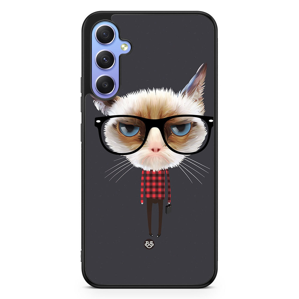 Samsung Galaxy A34 5G Case - Hipster Cat
