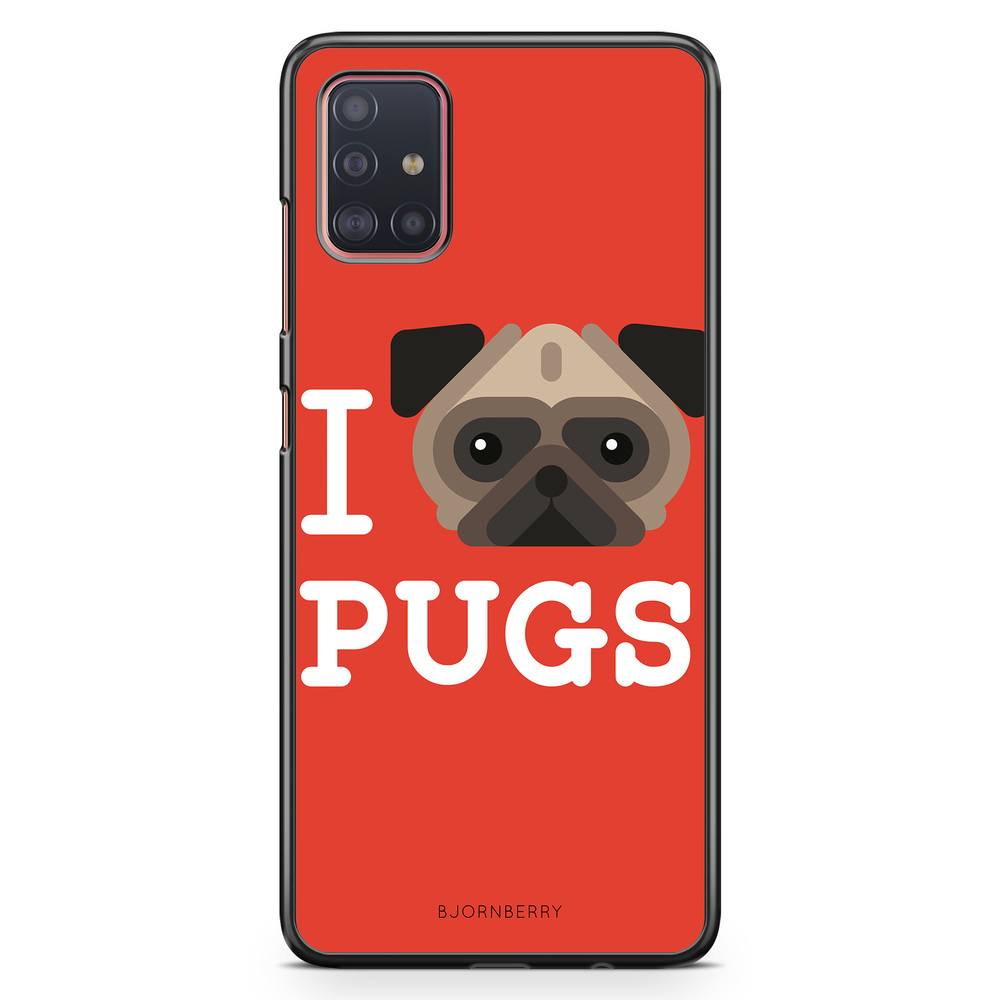 Samsung Galaxy A51 Case - I Love Pugs