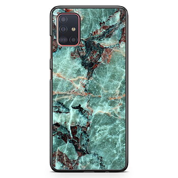 Samsung Galaxy A51 Skal - Grön Marmor