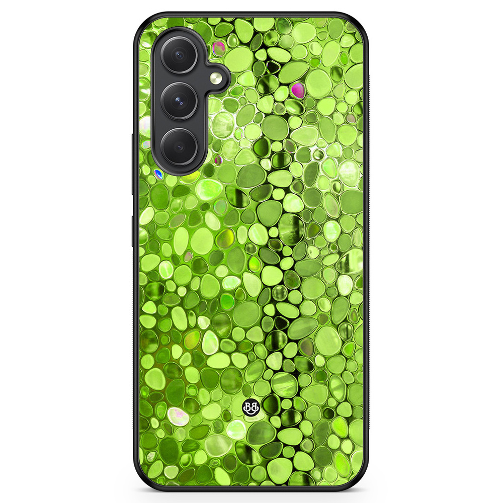 Samsung Galaxy A54 5G Skal - Stained Glass Grön | Mobilskal & Mobilfodral BJORNBERRY