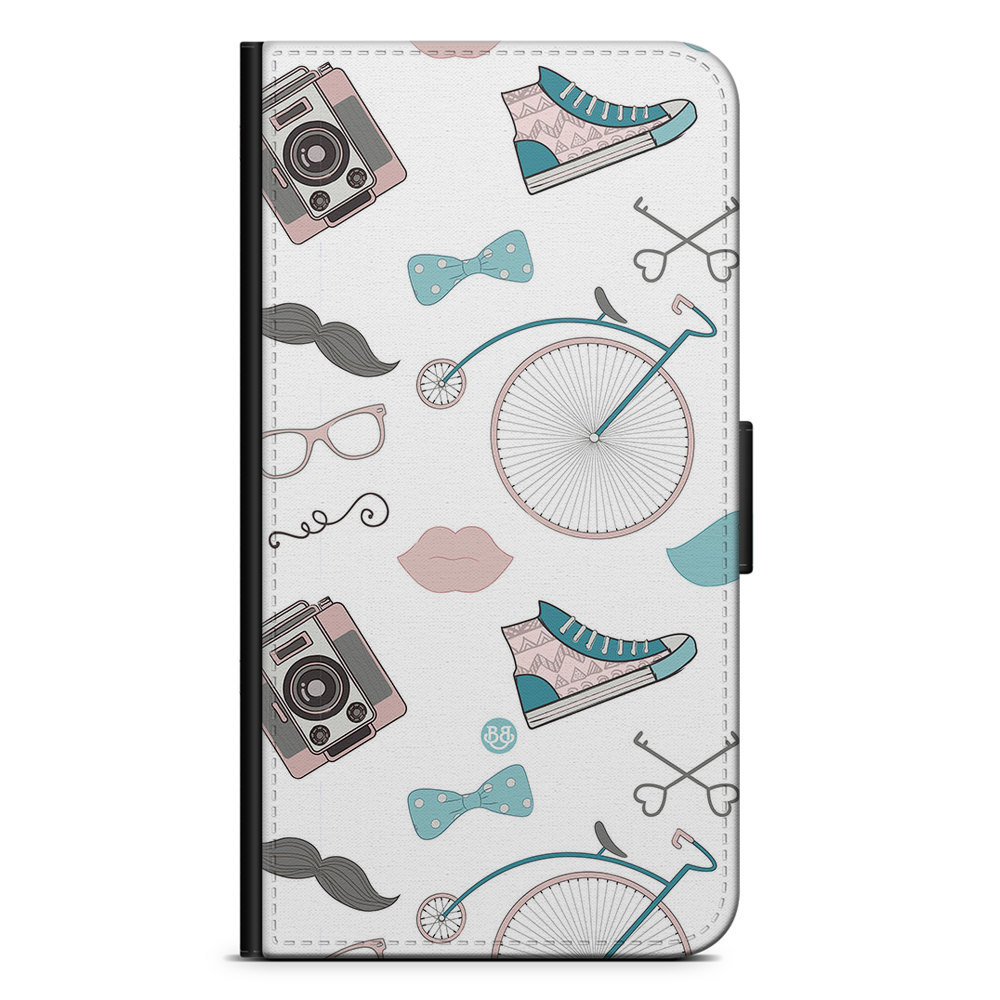 Xiaomi Redmi 9C NFC Wallet Case - Hipster Pattern