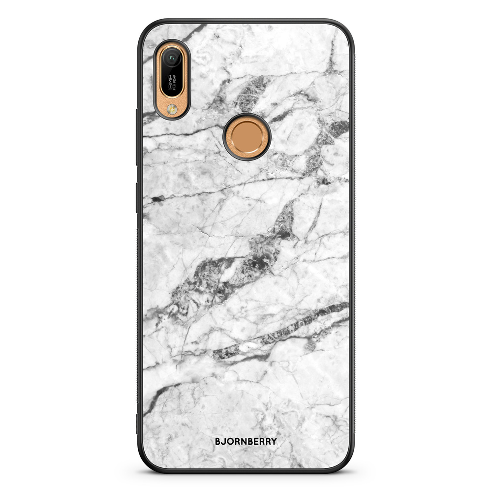 Huawei Y6 2019 Case - White Marble