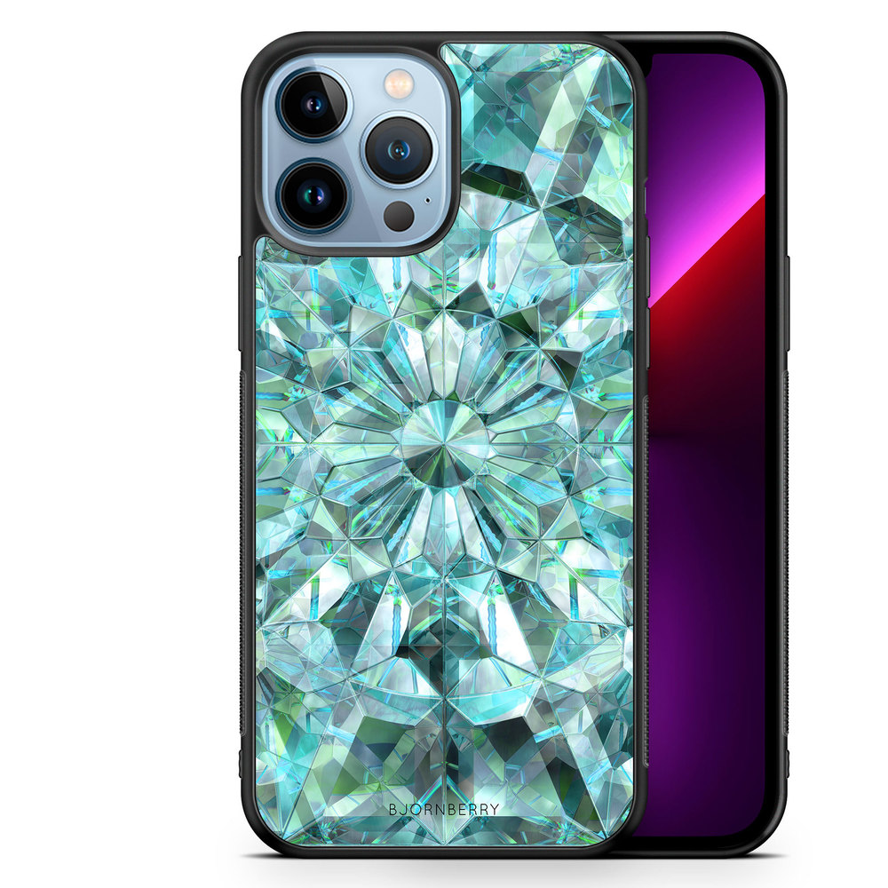 iPhone 13 Pro Max Case - Green Crystals