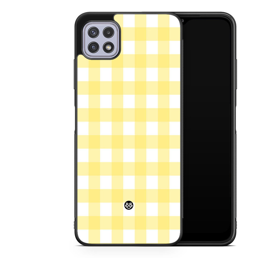 Samsung Galaxy A22 4G Case - SUMMER GARDEN - Lemon Check