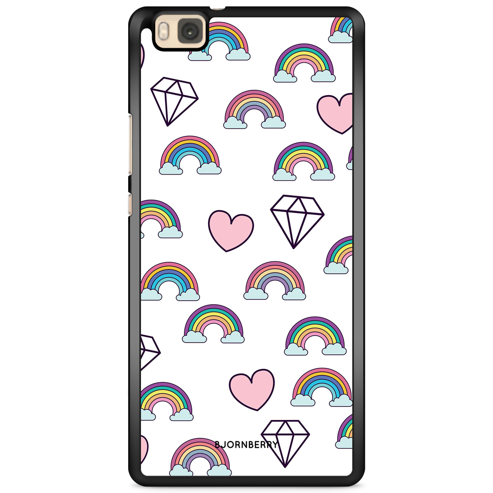 Huawei P8 Lite Case - Rainbows & Diamonds