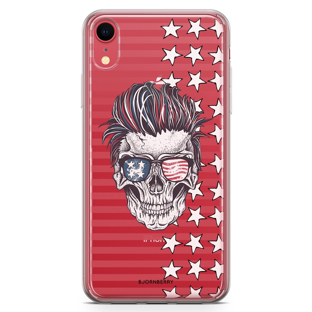 iPhone XR Fashion Case - USA Skull