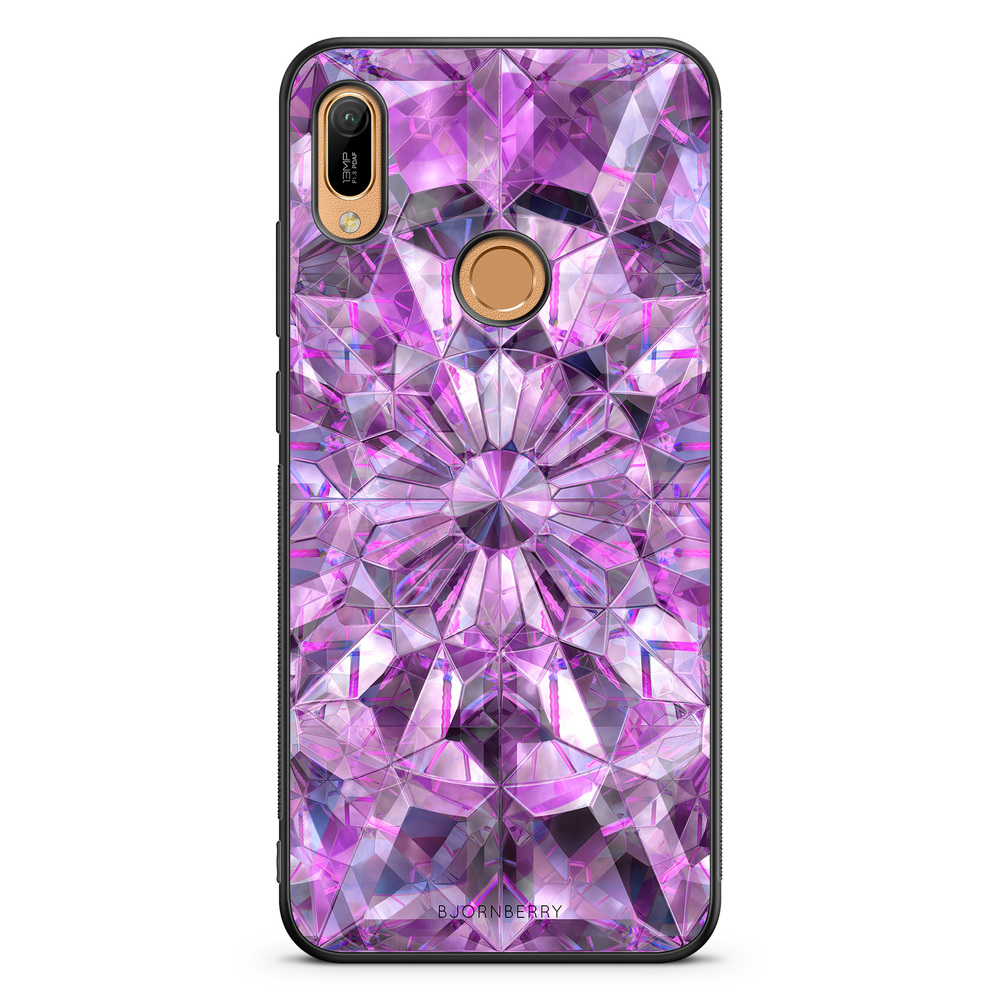 Huawei Y6 2019 Case - Purple Crystals