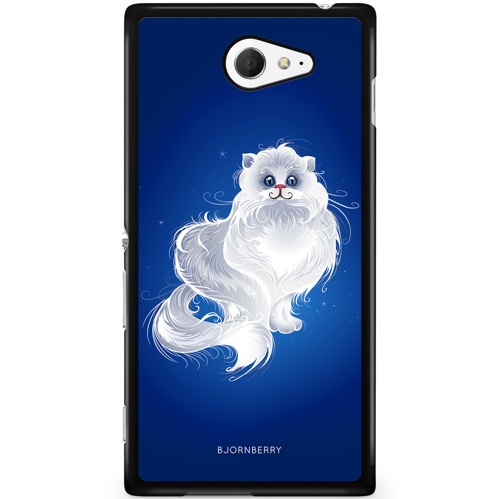 Sony Xperia M2 Aqua Case - White Cat