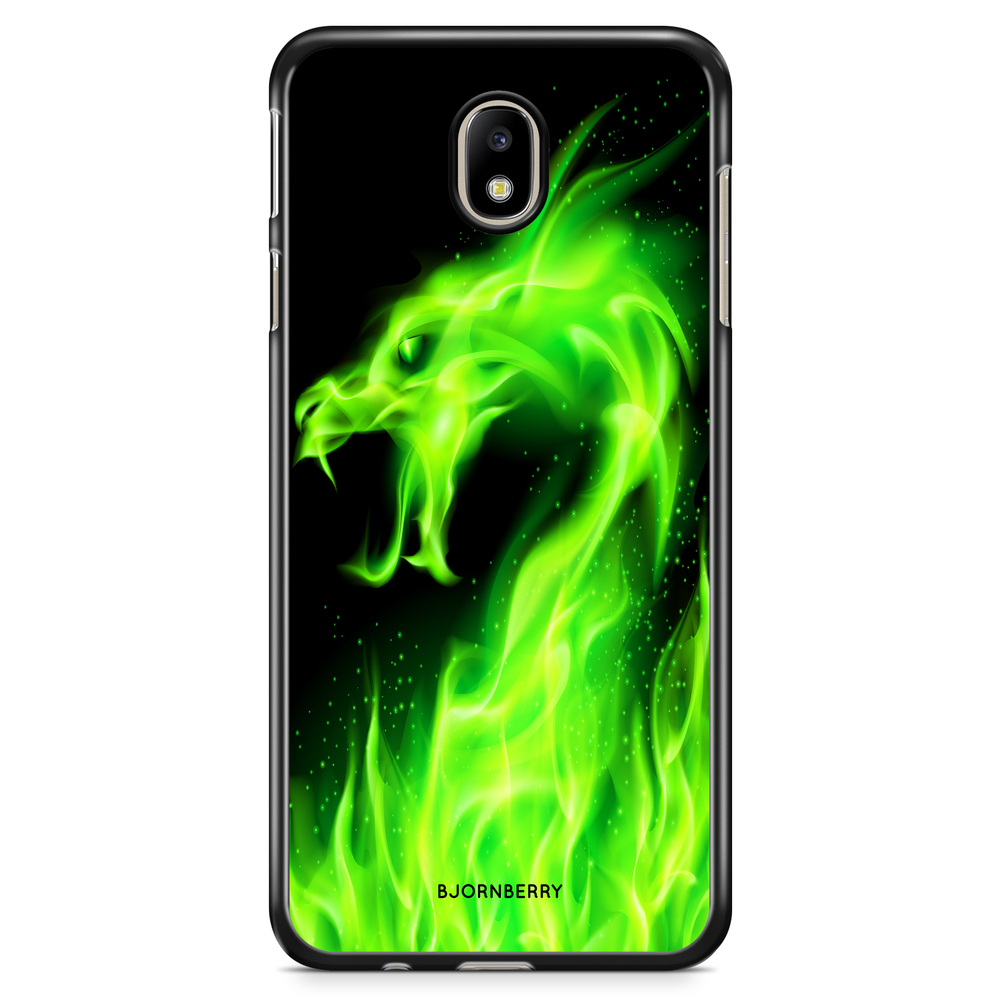 Samsung Galaxy J5 (2017) Case - Green Flames Dragon