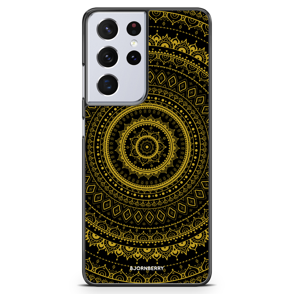 Samsung Galaxy S21 Ultra Case - Black Gold Mandala