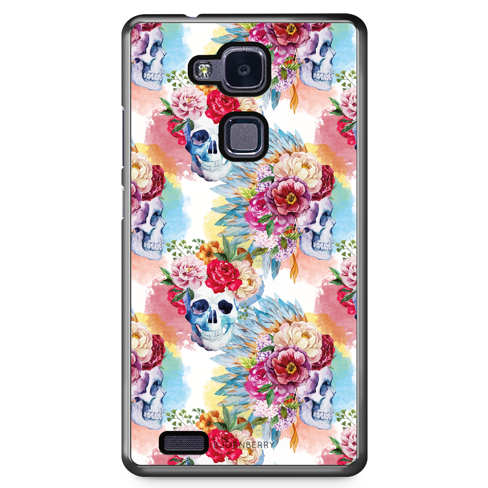 Huawei Honor 5X Case - Skulls And Flowers