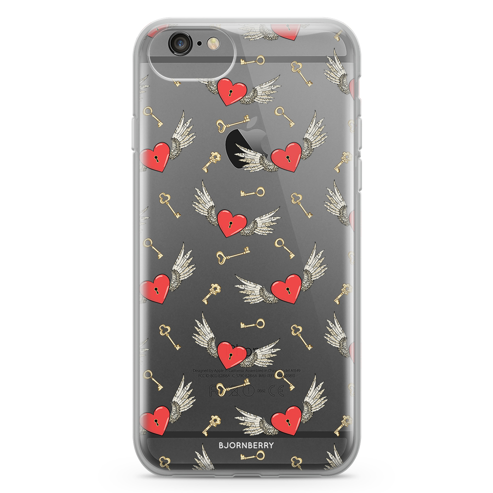 iPhone 6/6s Fashion Skal - Hjärtan med Vingar