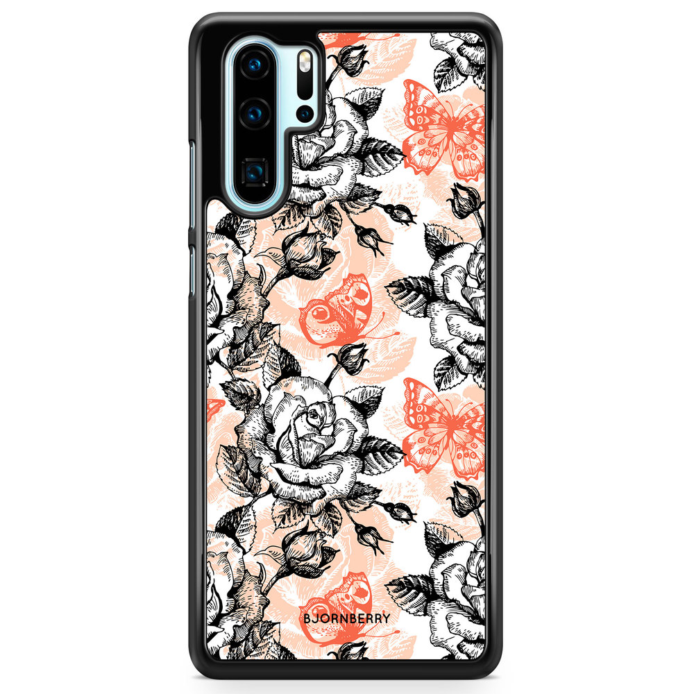 Huawei P30 Pro Case - Roses & Butterflies