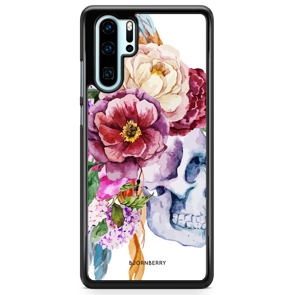 Huawei P30 Pro Case - Skull & Flowers