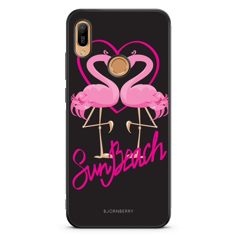 Huawei Y6 2019 Case - Sun Beach Flamingo
