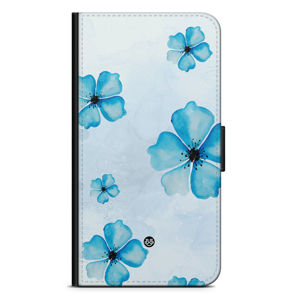 Sony Xperia 5 Wallet Case - WILD BLOOM - Blue Bloom