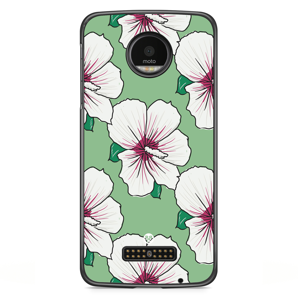 Moto Z2 Play Case - Creamy White Flowers