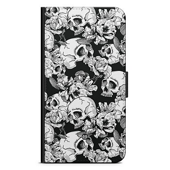 Xiaomi Redmi 10 Wallet Case - Skull & Roses