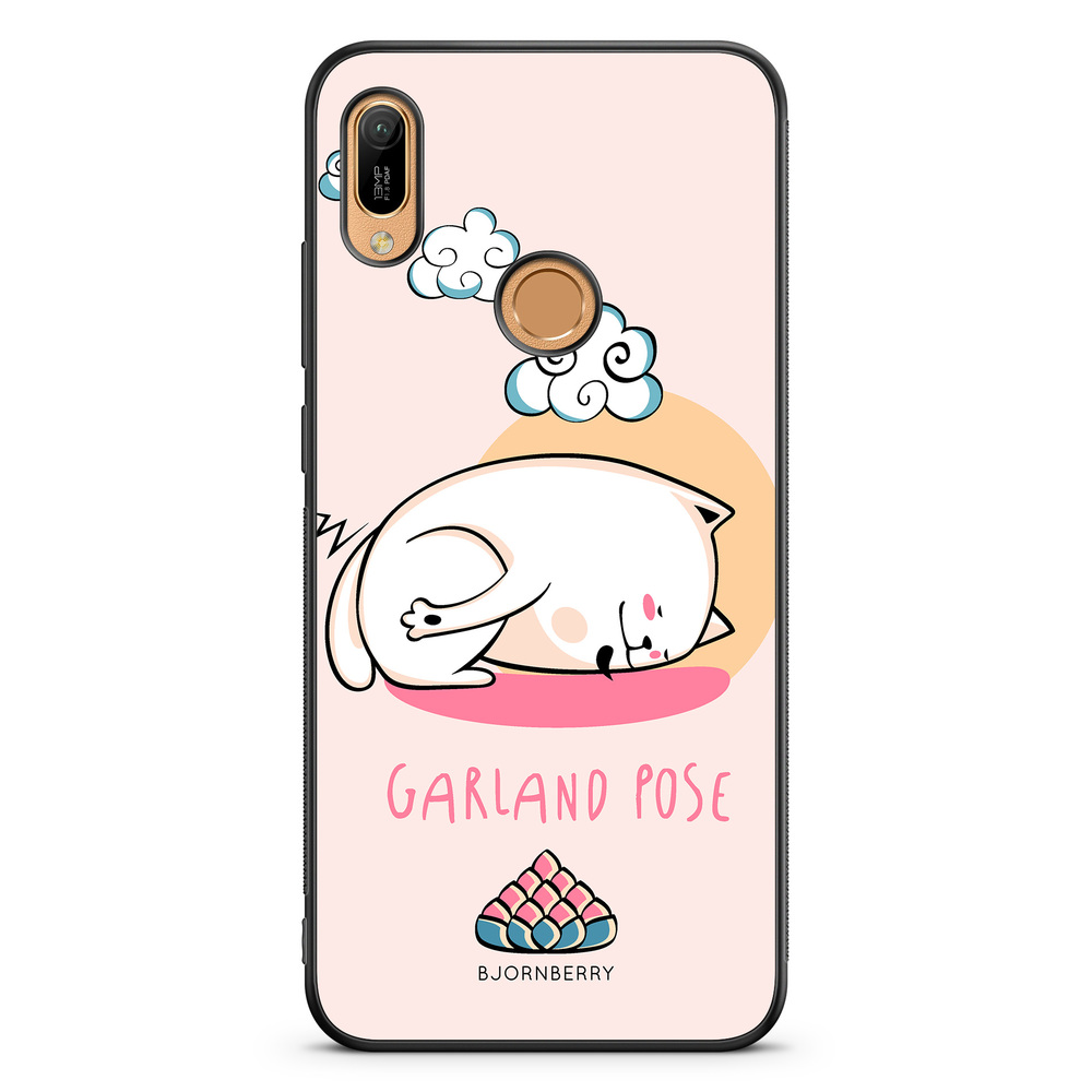 Huawei Y6 2019 Case - Yoga Cat Garland