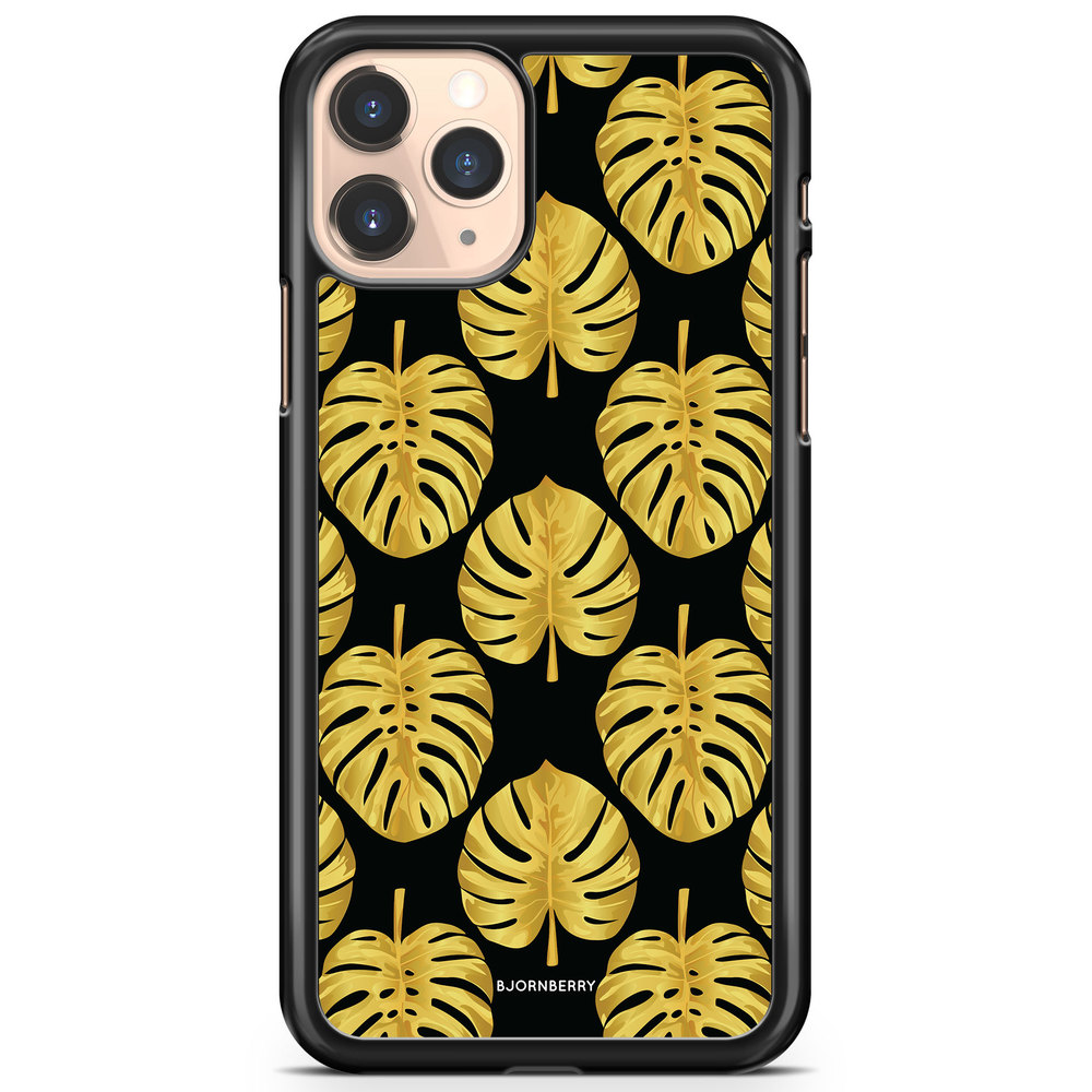 iPhone 11 Pro Case - Gold Monstera