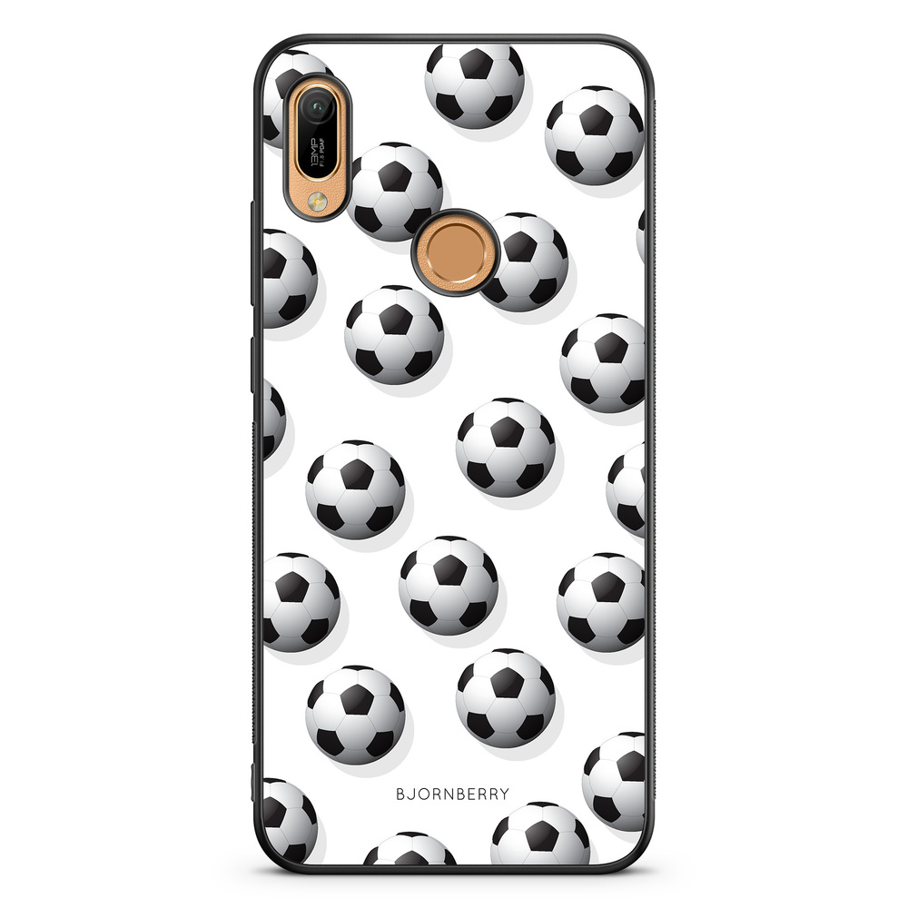 Huawei Y6 2019 Case - Footballs Pattern