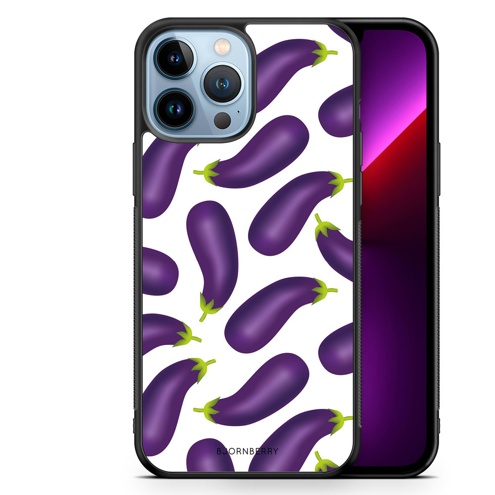 iPhone 13 Pro Max Case - Eggplant Pattern