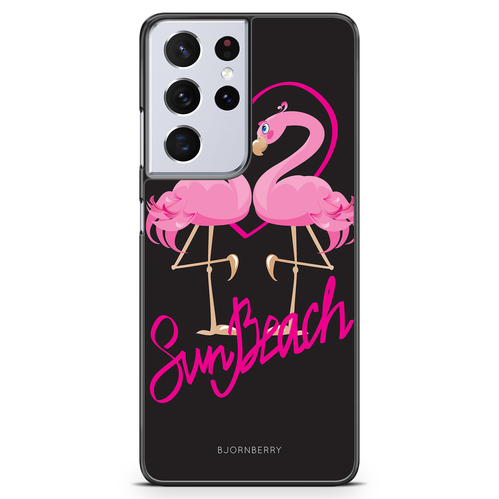 Samsung Galaxy S21 Ultra Case - Sun Beach Flamingo