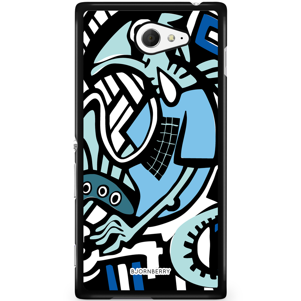 Sony Xperia M2 Aqua Case - Grafitti Lizard