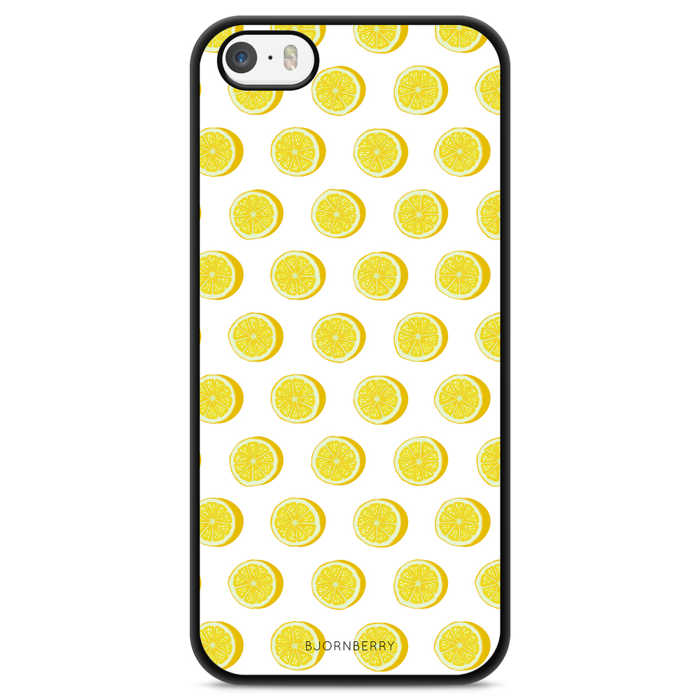 iPhone 5/5s/SE (2016) Skal - Citroner Vit | Mobilskal & Mobilfodral BJORNBERRY