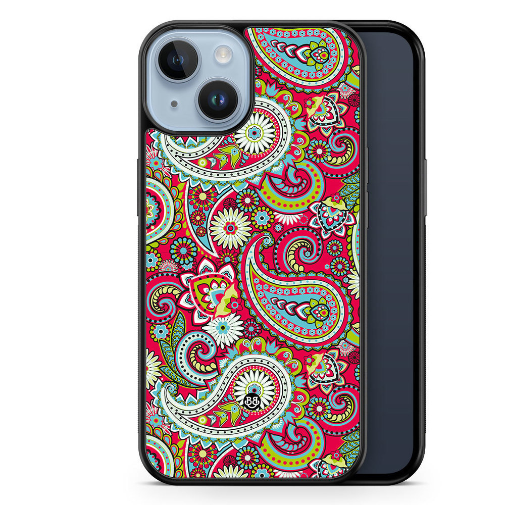 iPhone 14 Plus Case - Röd Paisley