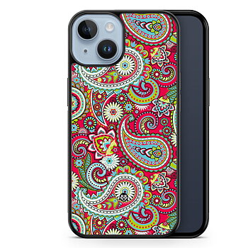 iPhone 14 Plus Case - Röd Paisley