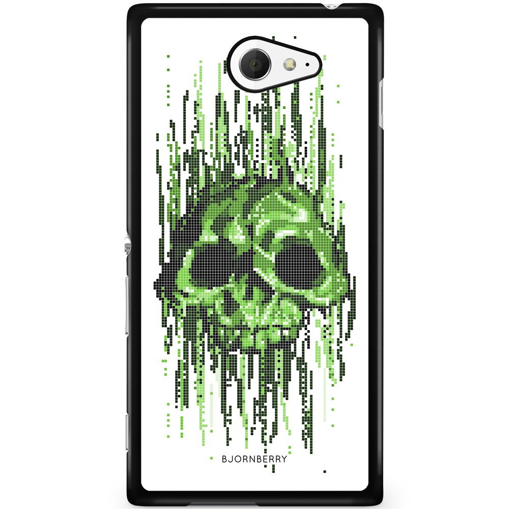 Sony Xperia M2 Aqua Case - Data Virus Skull