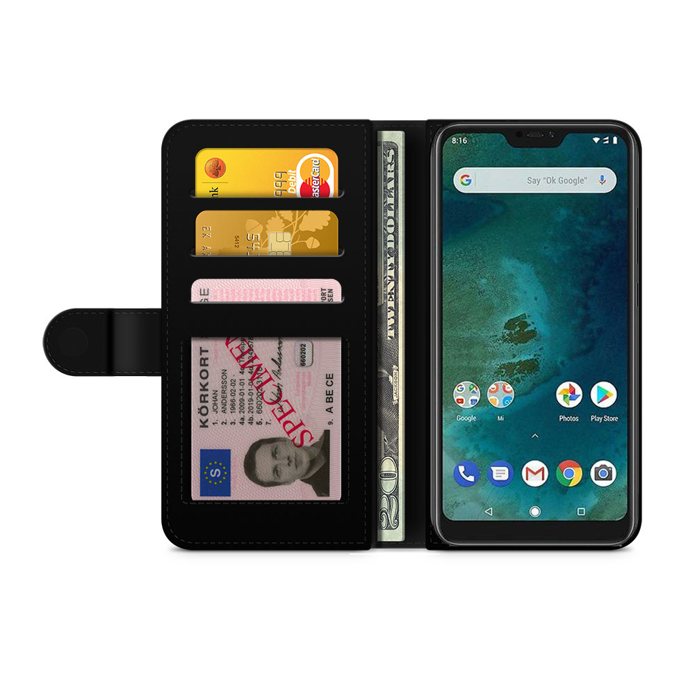 Xiaomi Mi A2 Lite Plånboksfodral - Modeskiss Dam Röd - 2