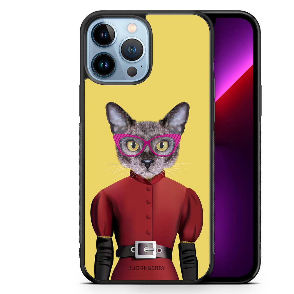 iPhone 13 Pro Max Case - Hipster Cat