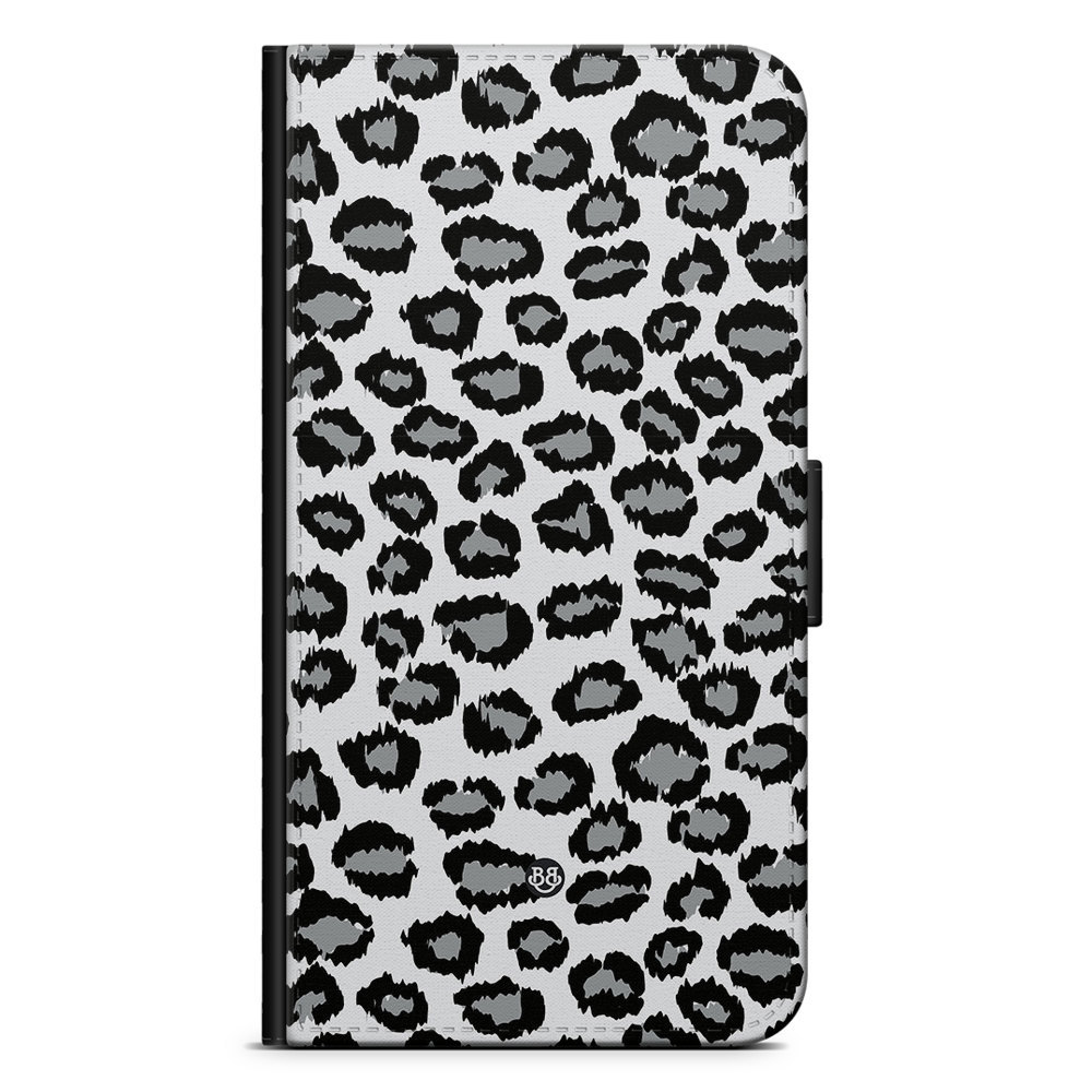 Xiaomi Redmi 10 Wallet Case - Gray Leopard
