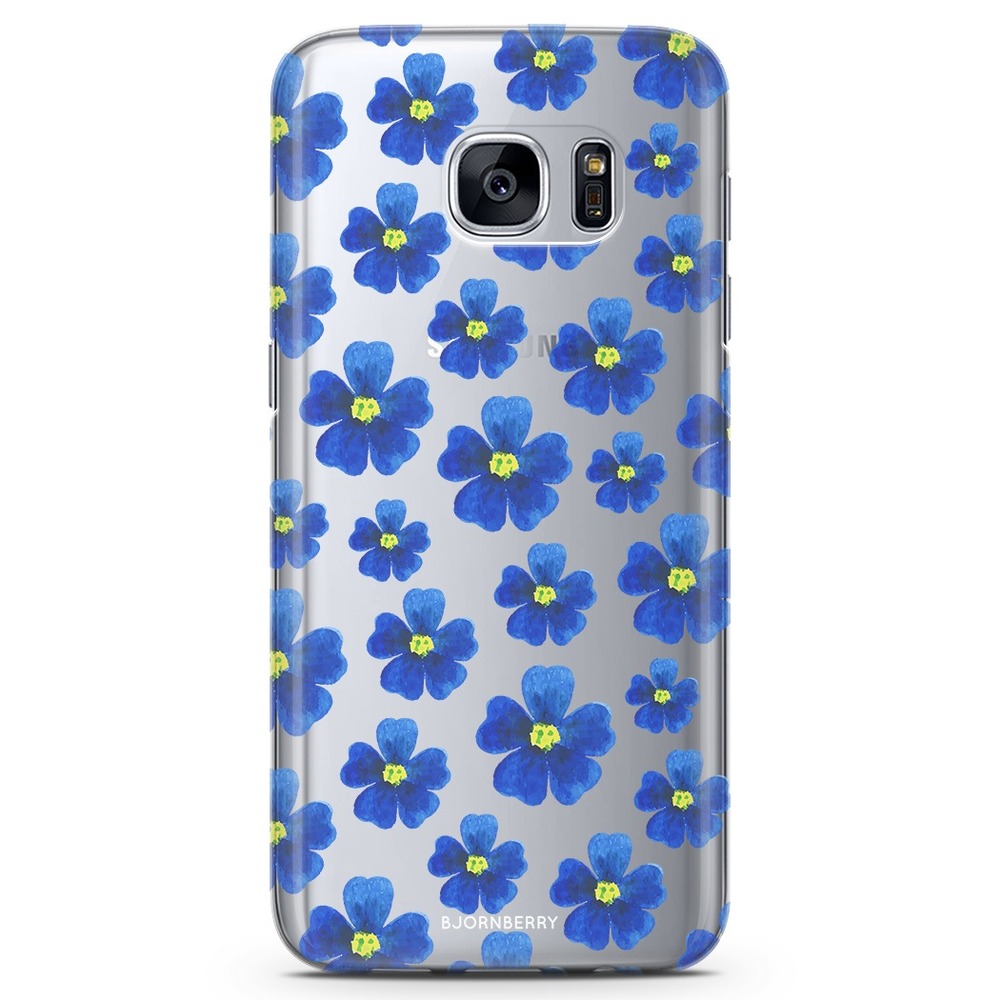 Samsung Galaxy S6 TPU Case - Blue Flowers