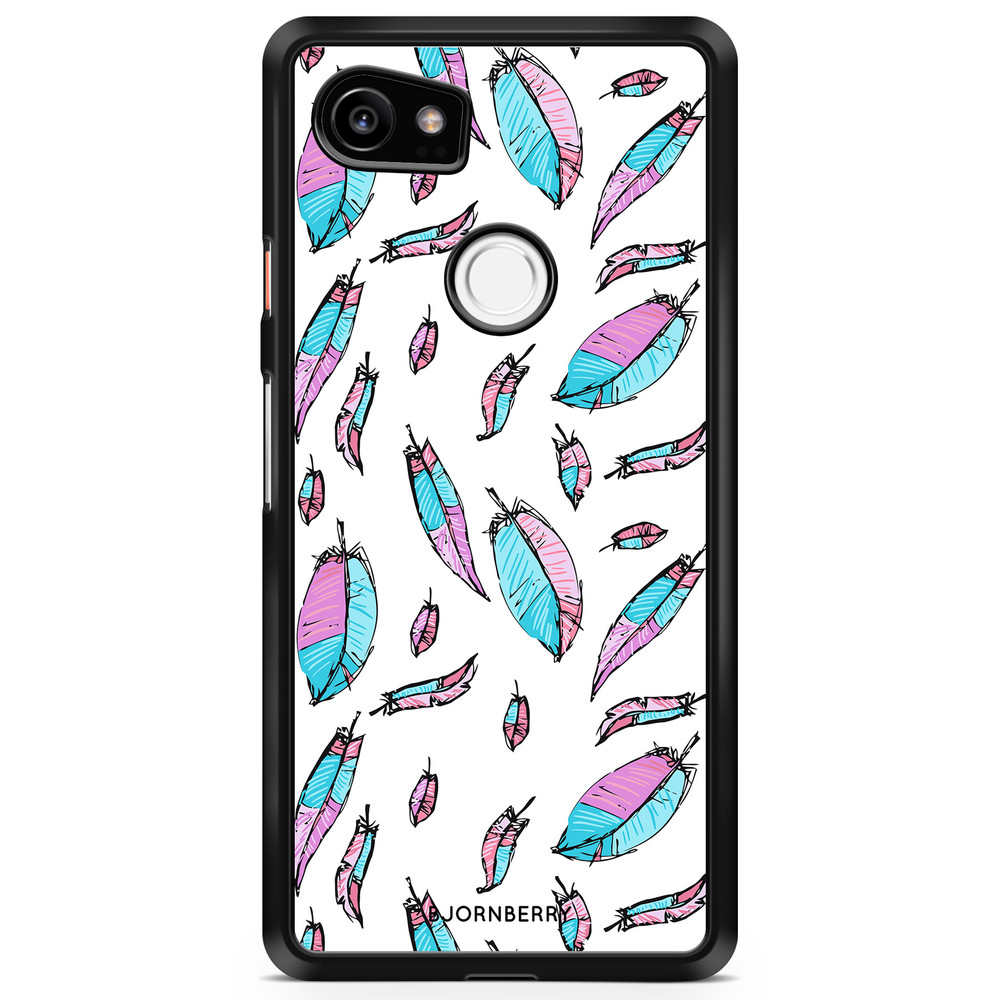 Google Pixel 2 XL Case - Pink/Blue Feathers