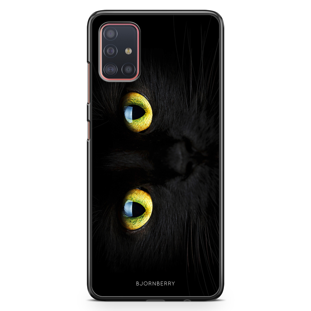 Samsung Galaxy A51 Case - Black Cat Close Up