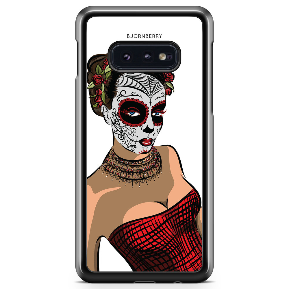 Samsung Galaxy S10e Case - Skull Mask Flowers