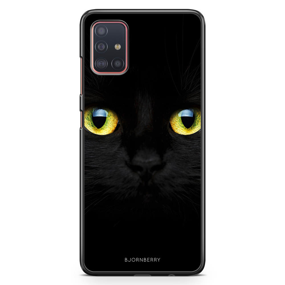 Samsung Galaxy A51 Case - Black Cat Close Up