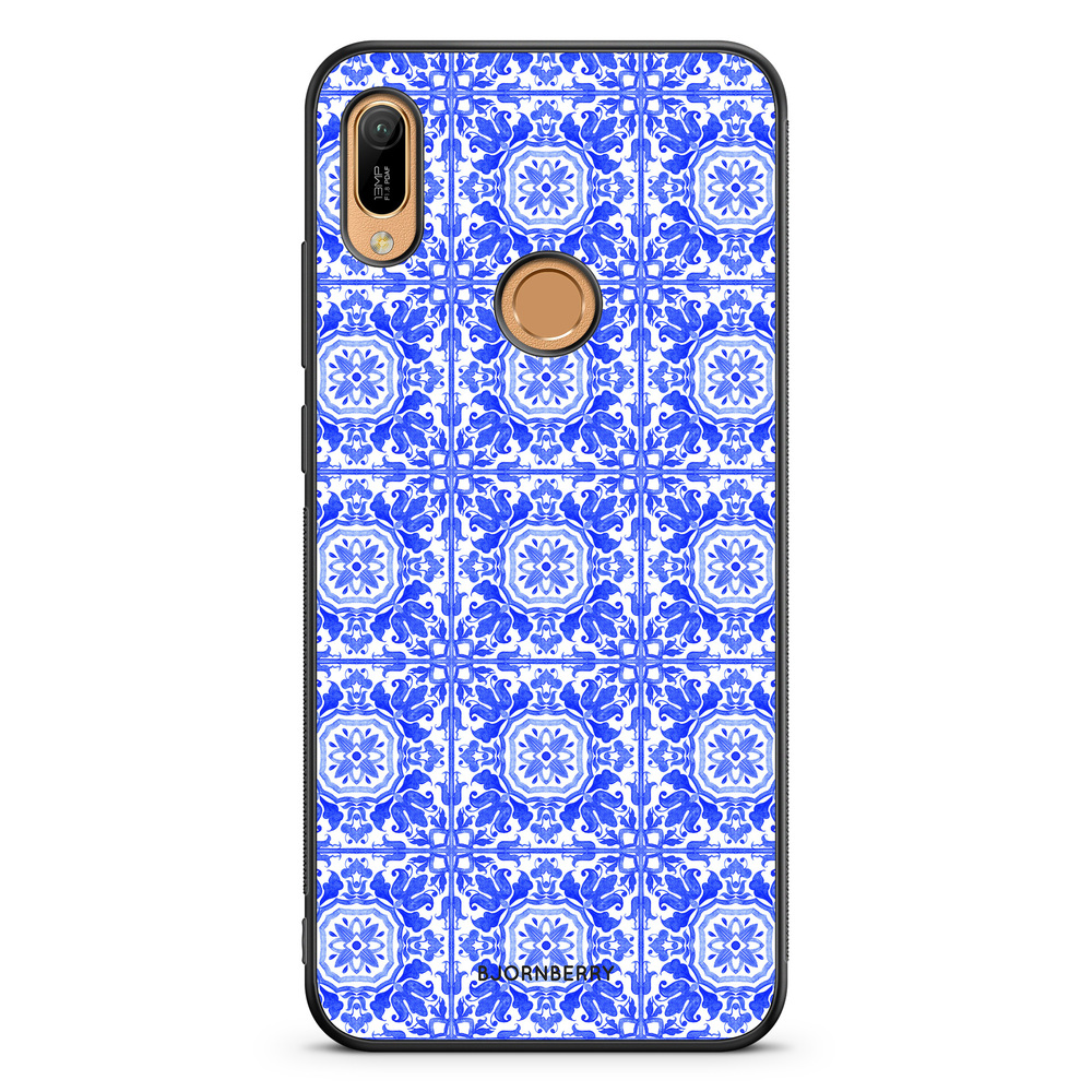 Huawei Y6 2019 Skal - Blått Kakel