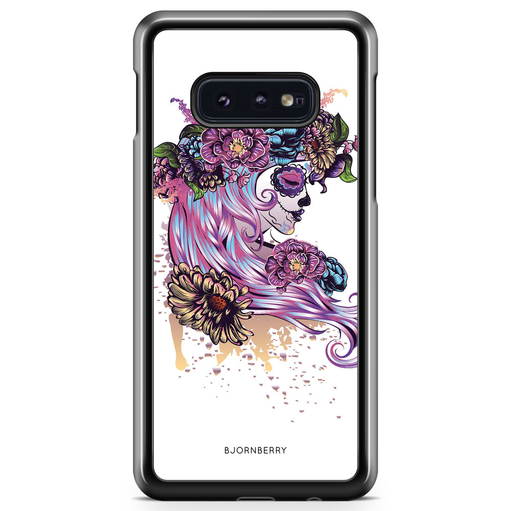 Samsung Galaxy S10e Case - Skull Girl Flowers