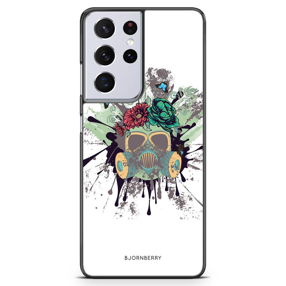 Samsung Galaxy S21 Ultra Case - Gas Mask Flowers