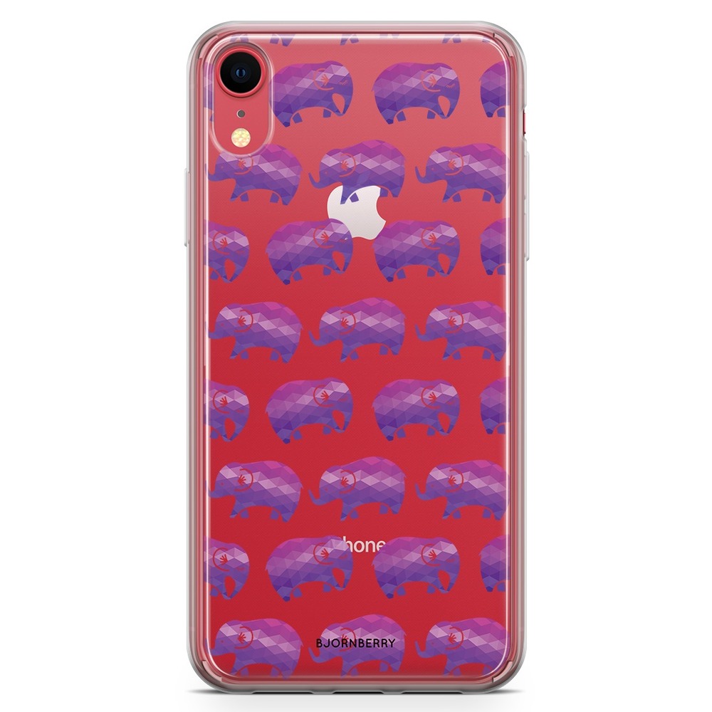 iPhone XR Fashion Case - Purple Elephant