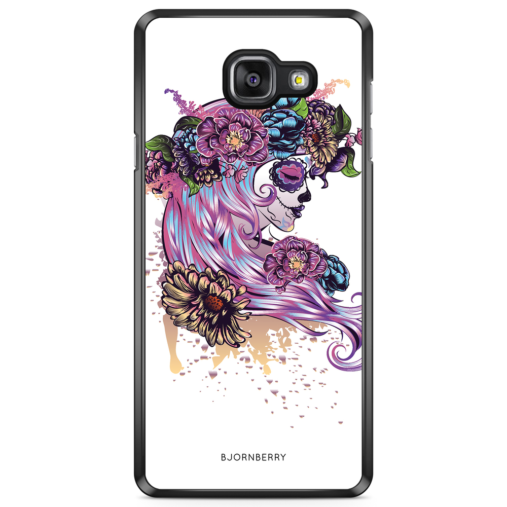 Samsung Galaxy A5 6 (2016) Case - Skull Girl Flowers