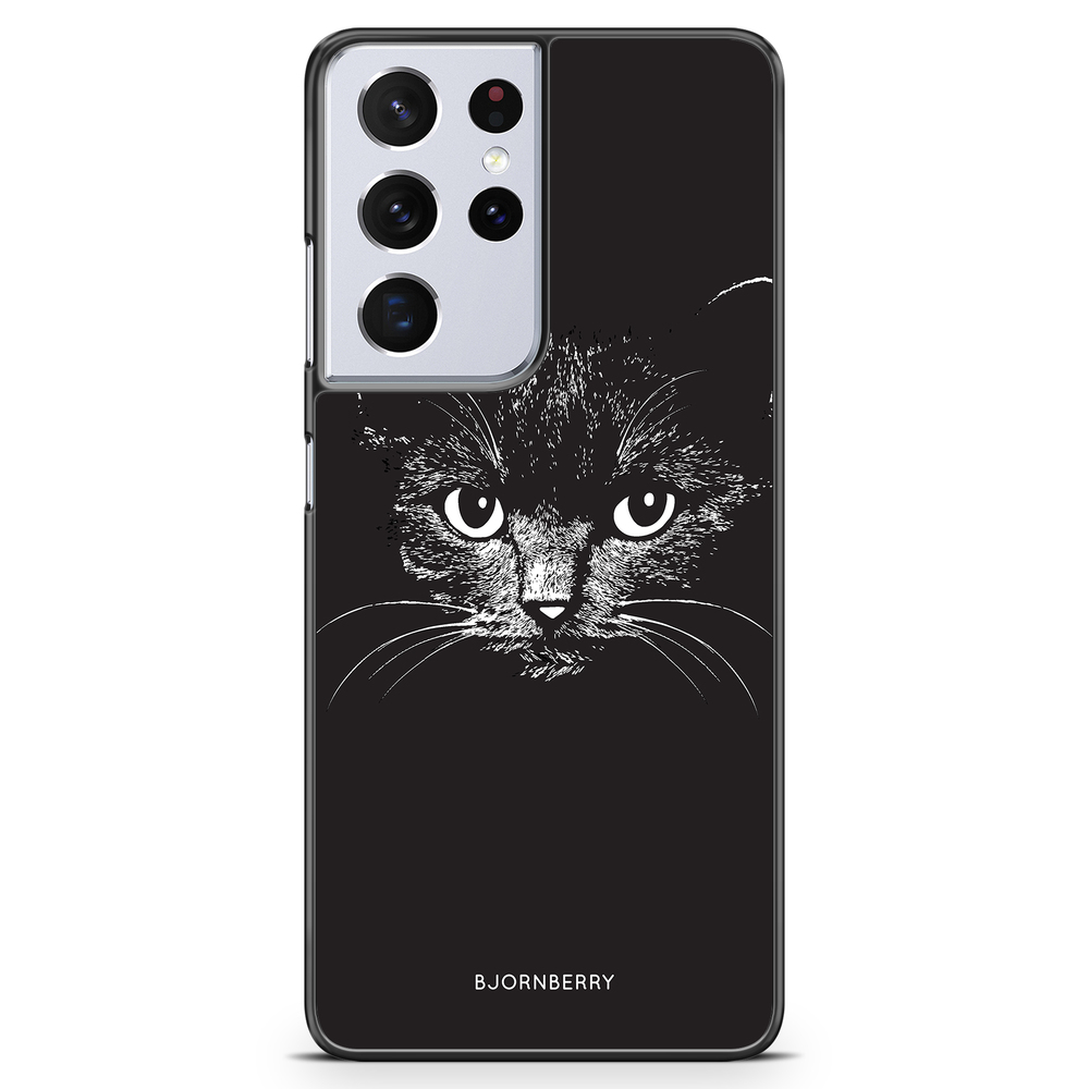 Samsung Galaxy S21 Ultra Case - Black/White Cat