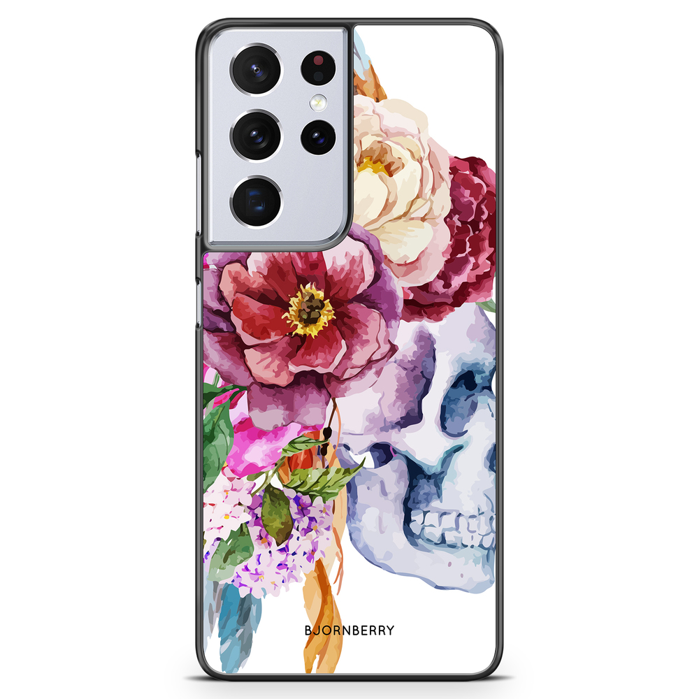 Samsung Galaxy S21 Ultra Case - Skull & Flowers