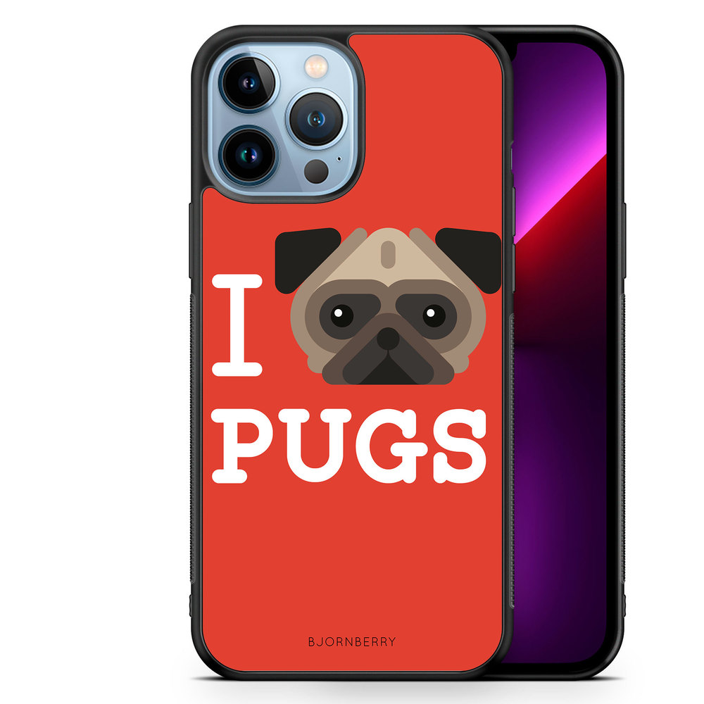 iPhone 13 Pro Max Case - I Love Pugs