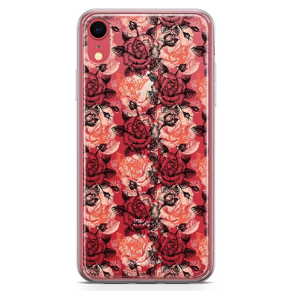 iPhone XR Fashion Case - Roses & Butterflies
